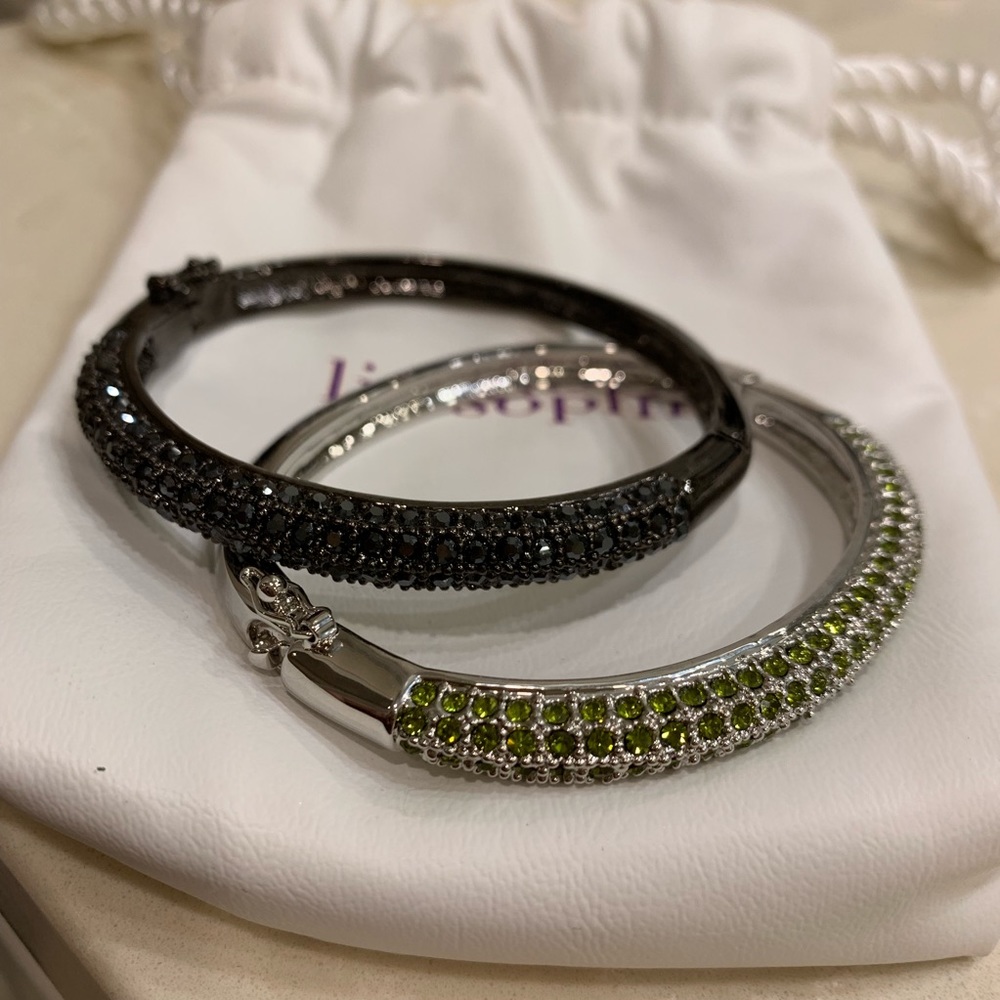 Lia Sophia Bangles Set Of Two with Pouch